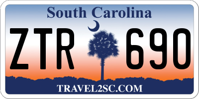 SC license plate ZTR690