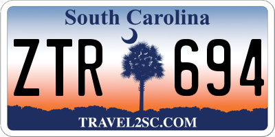 SC license plate ZTR694