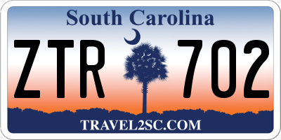 SC license plate ZTR702