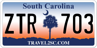 SC license plate ZTR703