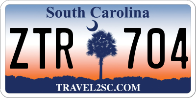 SC license plate ZTR704