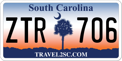 SC license plate ZTR706