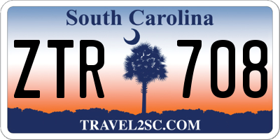 SC license plate ZTR708