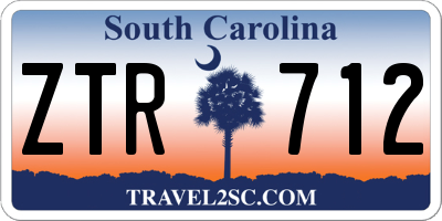SC license plate ZTR712