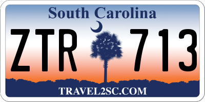 SC license plate ZTR713