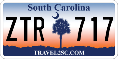 SC license plate ZTR717