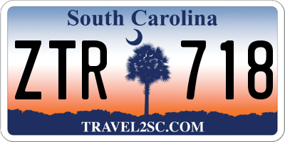 SC license plate ZTR718