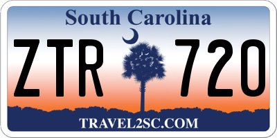 SC license plate ZTR720