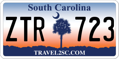 SC license plate ZTR723