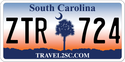 SC license plate ZTR724