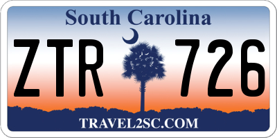 SC license plate ZTR726