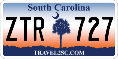 SC license plate ZTR727