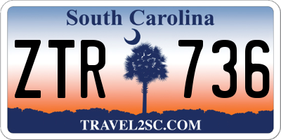 SC license plate ZTR736