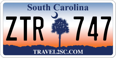 SC license plate ZTR747