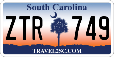 SC license plate ZTR749