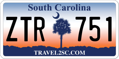 SC license plate ZTR751