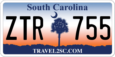 SC license plate ZTR755