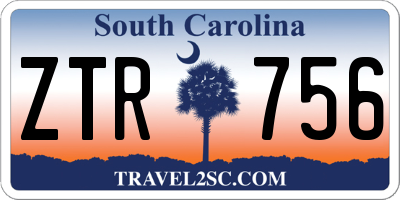 SC license plate ZTR756