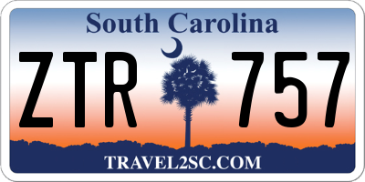 SC license plate ZTR757