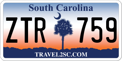 SC license plate ZTR759