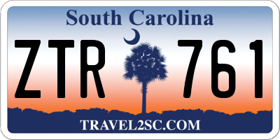 SC license plate ZTR761