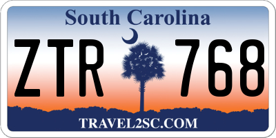 SC license plate ZTR768