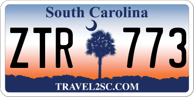 SC license plate ZTR773