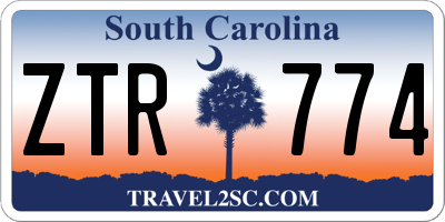 SC license plate ZTR774