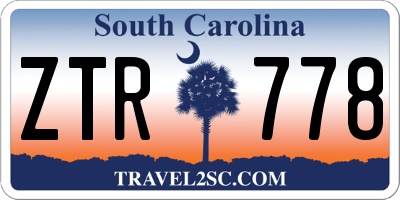 SC license plate ZTR778