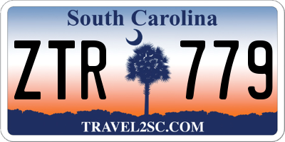 SC license plate ZTR779