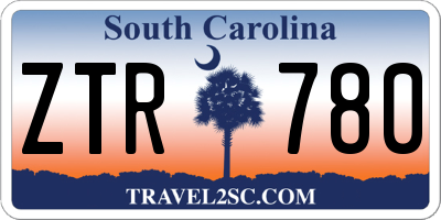 SC license plate ZTR780