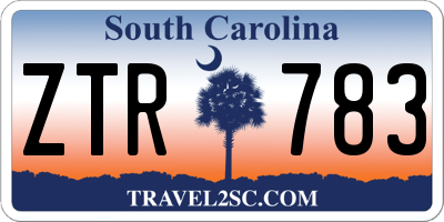 SC license plate ZTR783
