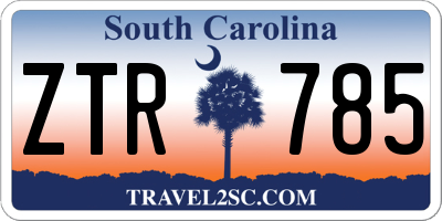 SC license plate ZTR785
