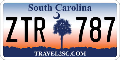SC license plate ZTR787