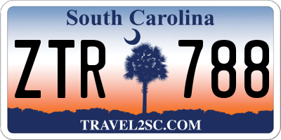 SC license plate ZTR788