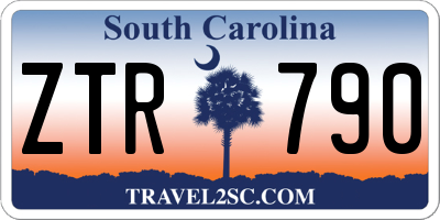 SC license plate ZTR790