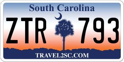 SC license plate ZTR793