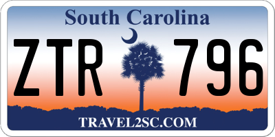 SC license plate ZTR796