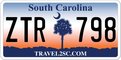 SC license plate ZTR798