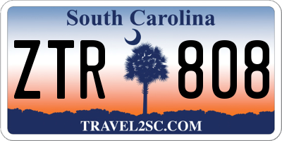 SC license plate ZTR808