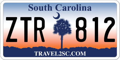 SC license plate ZTR812
