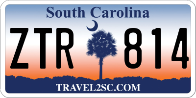 SC license plate ZTR814