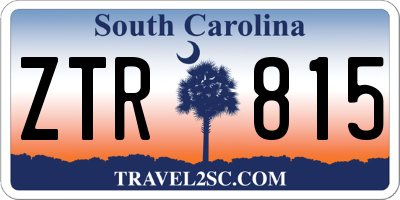 SC license plate ZTR815