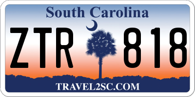 SC license plate ZTR818