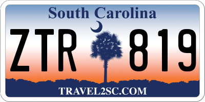 SC license plate ZTR819