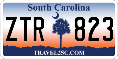 SC license plate ZTR823