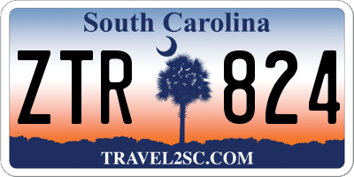 SC license plate ZTR824