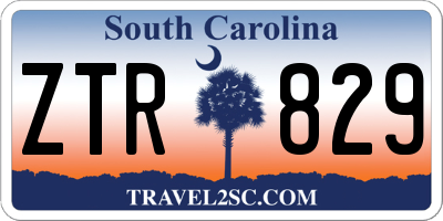 SC license plate ZTR829
