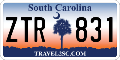 SC license plate ZTR831