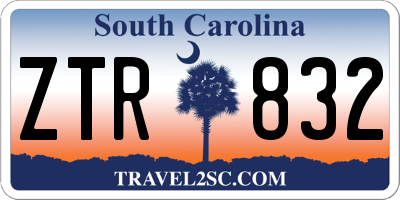 SC license plate ZTR832